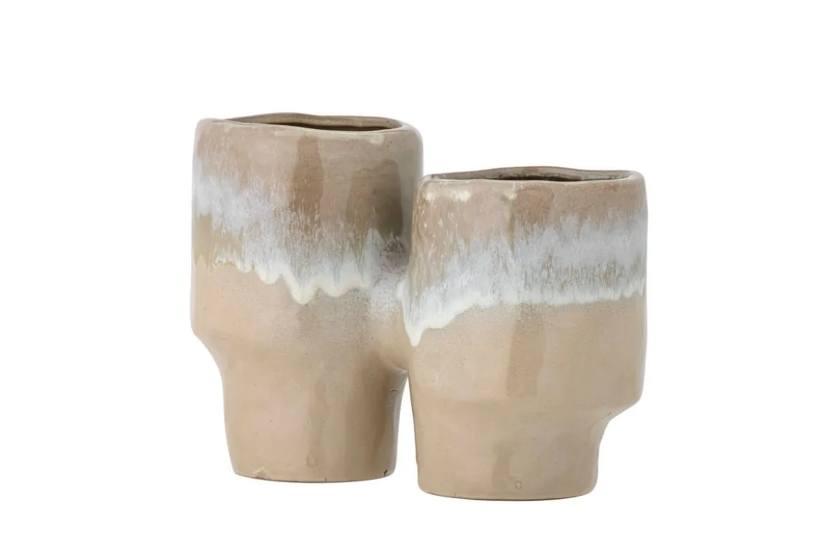 Blumentopf Doublepott – glasiertes Steingut