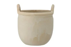 Blumentopf Fjell – Nordisches Steingutdesign in Naturgrau
