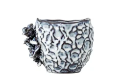 Blumentopf „Florin“ – Blaues Steingut