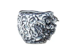 Blumentopf „Florin“ – Blaues Steingut