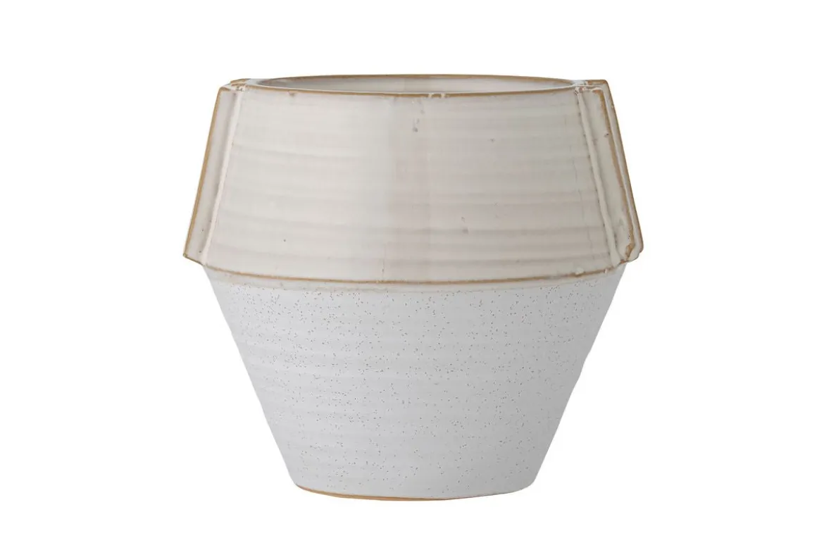 Blumentopf Glaze – aus weißem Steingut