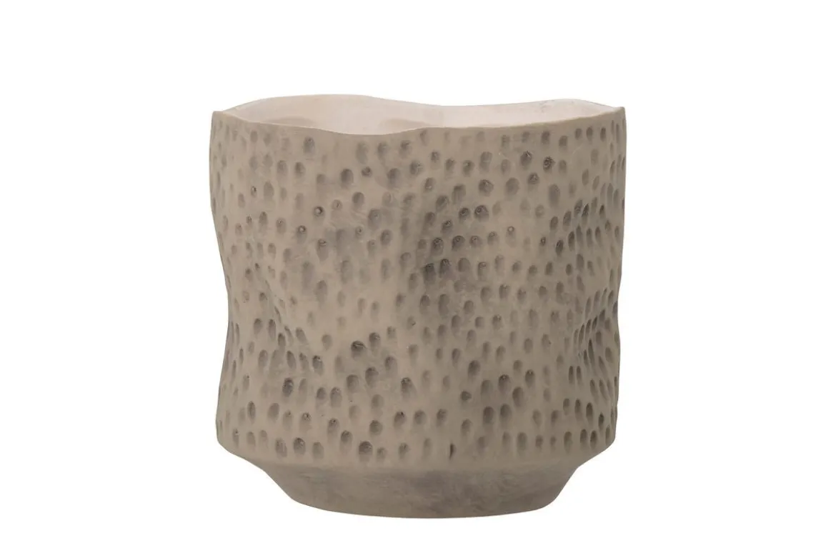 Blumentopf Karsen – Rustikales Steingutdesign in warmem Braun