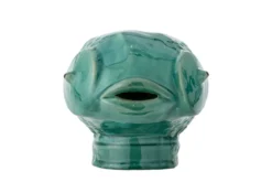 Blumentopf Marino – Steingut mit Fischform in Grün