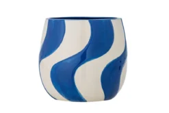 Blumentopf „Maris“ – Blaues Steingut