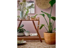 Blumentopf Myra – Skulpturaler Pilzlook in hellem Grau