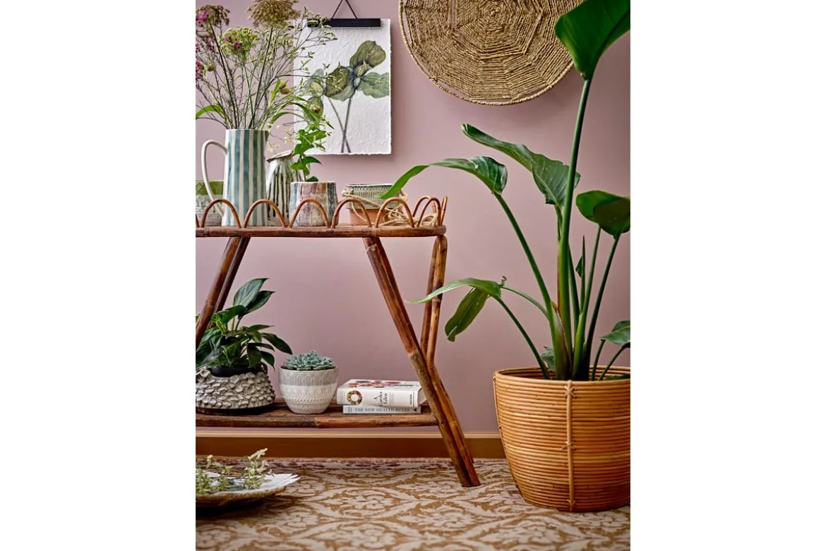 Blumentopf Myra – Skulpturaler Pilzlook in hellem Grau