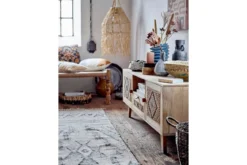 Blumentopf Myra – Skulpturaler Pilzlook in hellem Grau