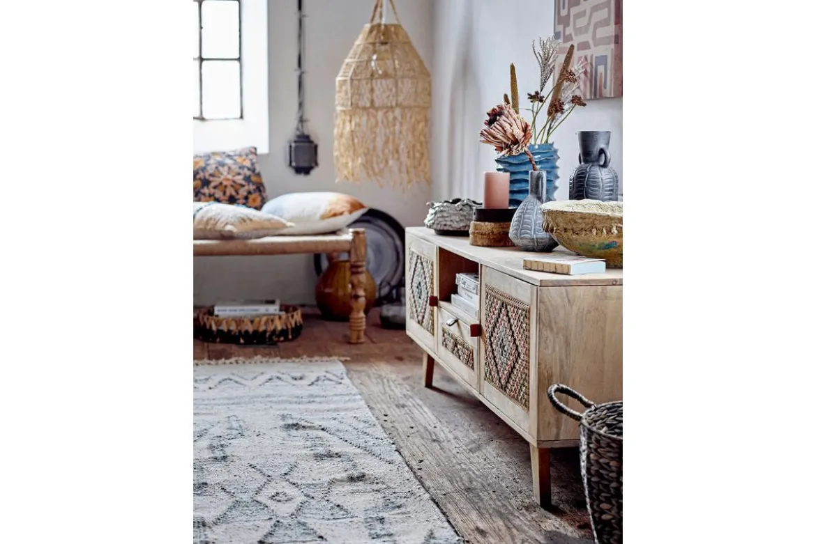 Blumentopf Myra – Skulpturaler Pilzlook in hellem Grau