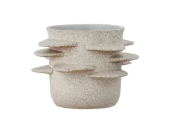 Blumentopf Noto – Skulpturales Design in hellem Naturton