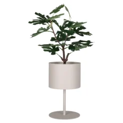 Blumentopf „Orviano“ – Sandfarbener Blumenständer aus Stahl