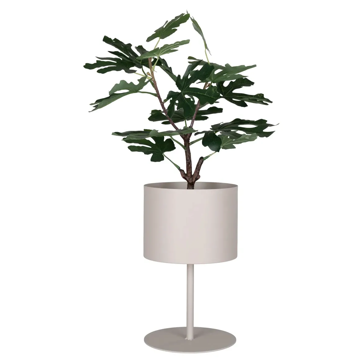 Blumentopf „Orviano“ – Sandfarbener Blumenständer aus Stahl
