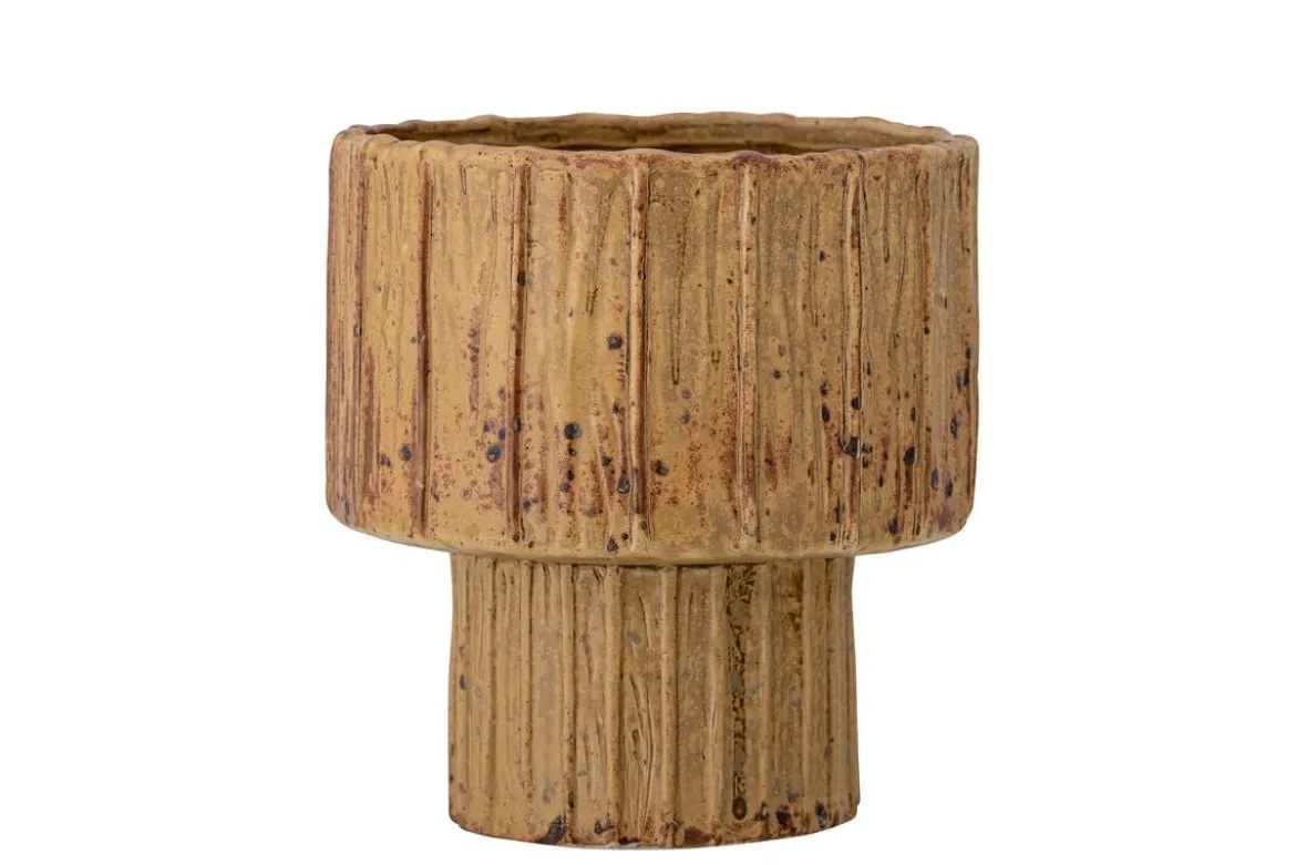Blumentopf Orvieto – 3D-Struktur in warmer Naturfarbe