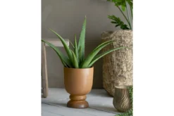 Blumentopf „Terraea“ – Braunes Steingut