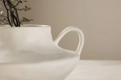 Blumentopf Vian - in runder Form mit markanten Schlaufen aus Keramik