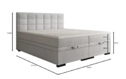 Boxspringbett Alessia mit Stauraum in Teddy Bouclé