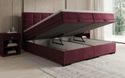 Boxspringbett Alessia mit Stauraum in Samt