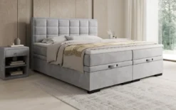 Boxspringbett Alessia mit Stauraum in Samt