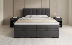 Boxspringbett Alessia mit Stauraum in Samt