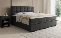 Boxspringbett Alessia mit Stauraum in Samt
