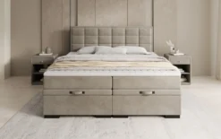 Boxspringbett Alessia mit Stauraum in Samt
