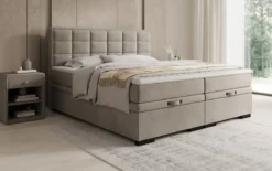 Boxspringbett Alessia mit Stauraum in Samt
