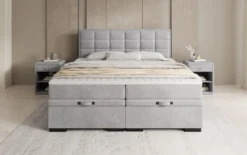 Boxspringbett Alessia mit Stauraum in Samt