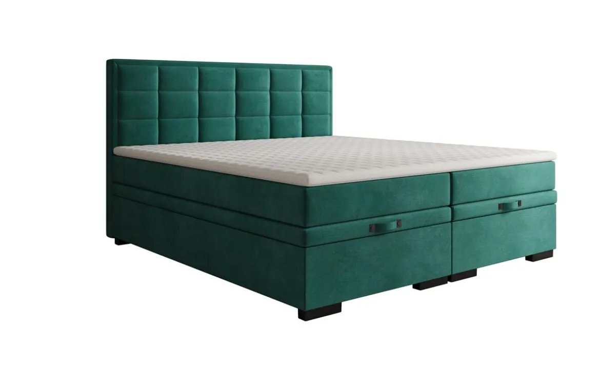Boxspringbett Alessia mit Stauraum in Samt