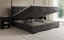 Boxspringbett Alessia mit Stauraum in Samt