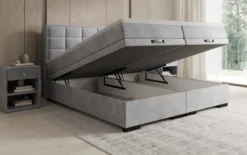 Boxspringbett Alessia mit Stauraum in Samt