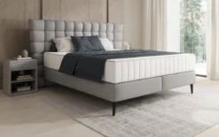Boxspringbett Alvion in Echtleder