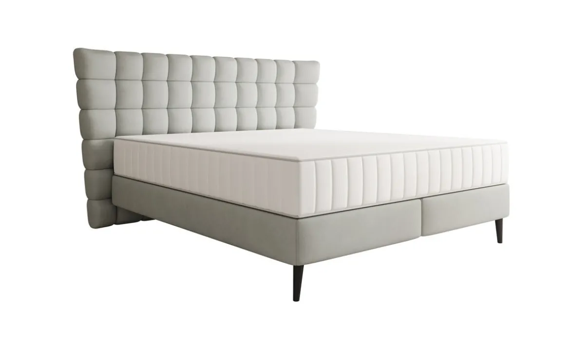Boxspringbett Alvion in Echtleder