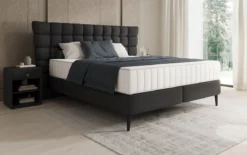 Boxspringbett Alvion in Echtleder