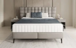 Boxspringbett Alvion in Echtleder