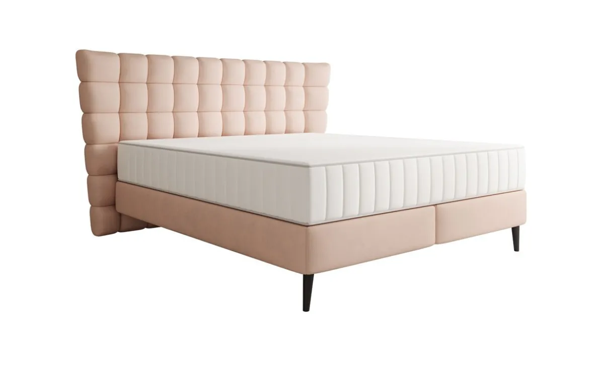 Boxspringbett Alvion in Echtleder