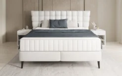 Boxspringbett Alvion in Echtleder