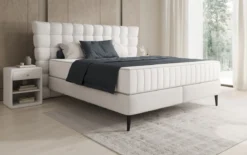 Boxspringbett Alvion in Echtleder