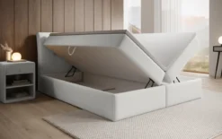 Boxspringbett Amalia Bouclé mit Stauraum