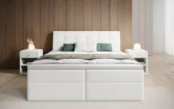 Boxspringbett Amalia Bouclé mit Stauraum