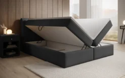 Boxspringbett Amalia Bouclé mit Stauraum
