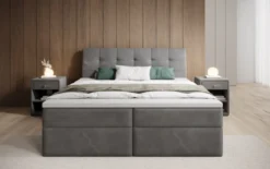 Boxspringbett Amalia Samt mit Stauraum