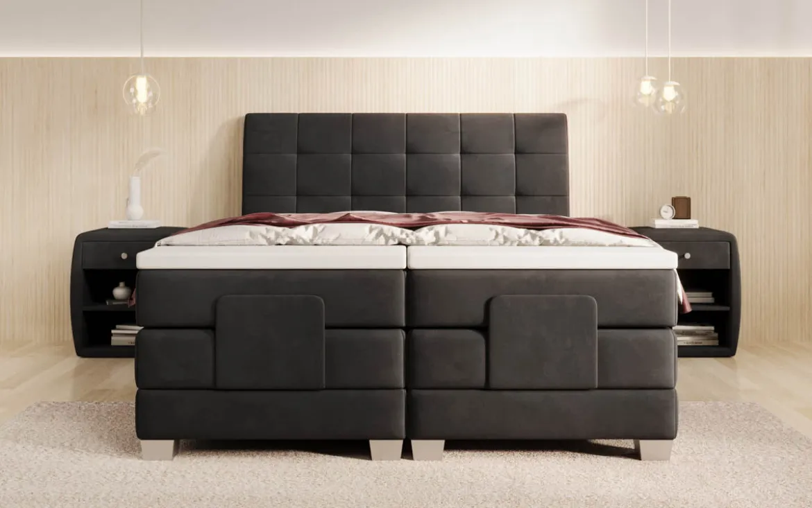 Boxspringbett Amara Samt elektrisch verstellbar