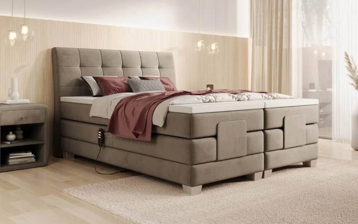 Boxspringbett Amara Samt elektrisch verstellbar