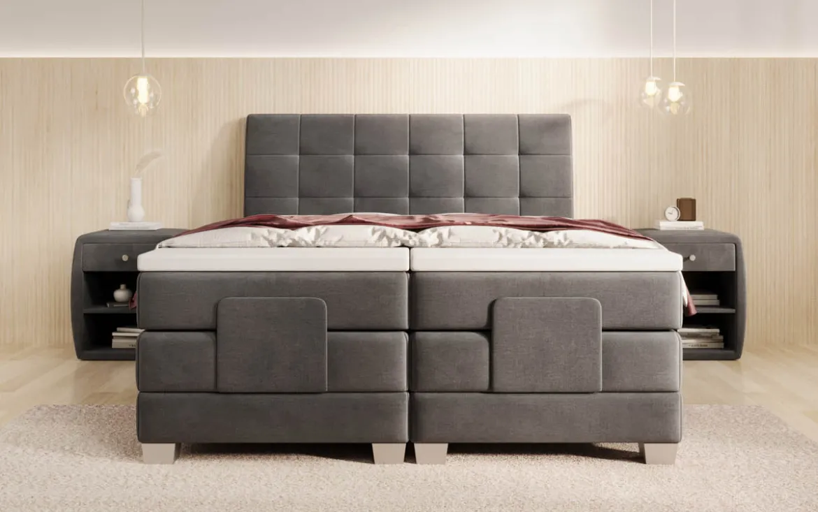 Boxspringbett Amara Samt elektrisch verstellbar
