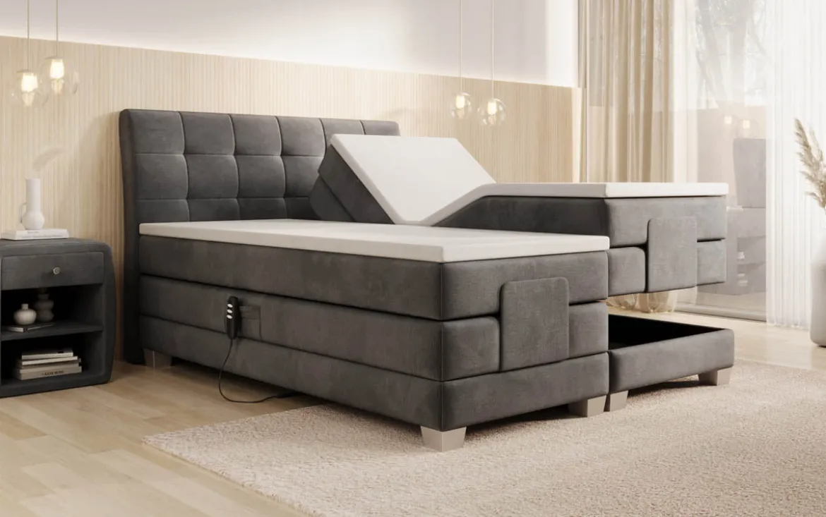 Boxspringbett Amara Samt elektrisch verstellbar