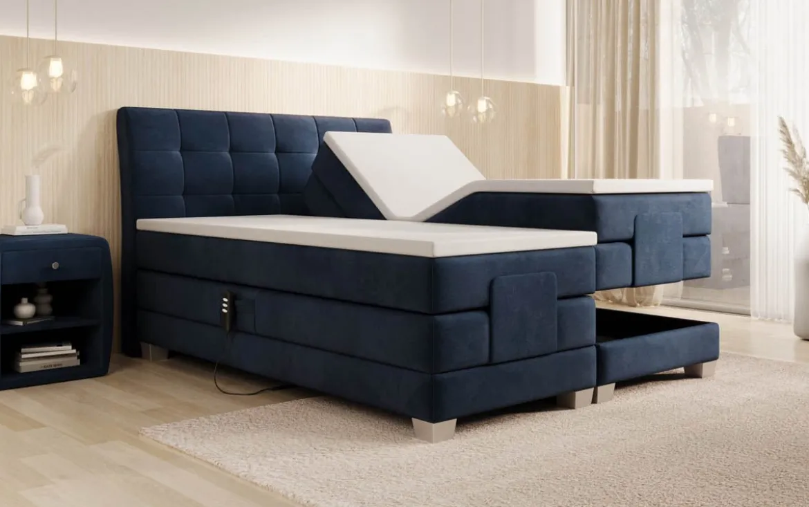 Boxspringbett Amara Samt elektrisch verstellbar