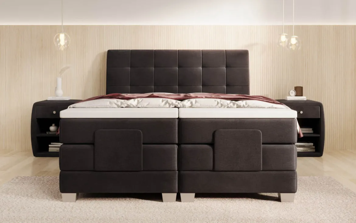 Boxspringbett Amara Samt elektrisch verstellbar