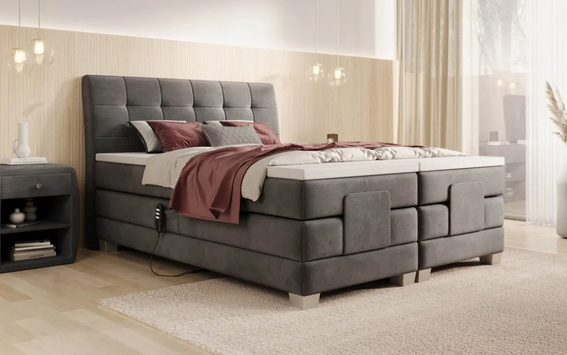 Boxspringbett Amara Samt elektrisch verstellbar