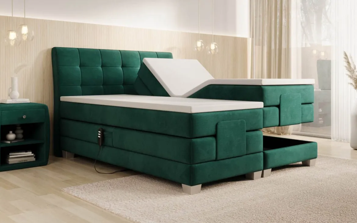 Boxspringbett Amara Samt elektrisch verstellbar