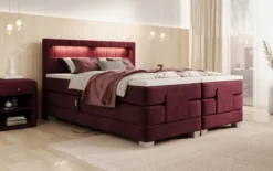 Boxspringbett Ardena Samt elektrisch verstellbar mit LED