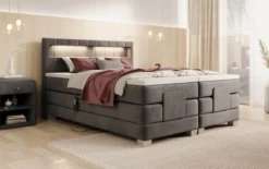 Boxspringbett Ardena Samt elektrisch verstellbar mit LED